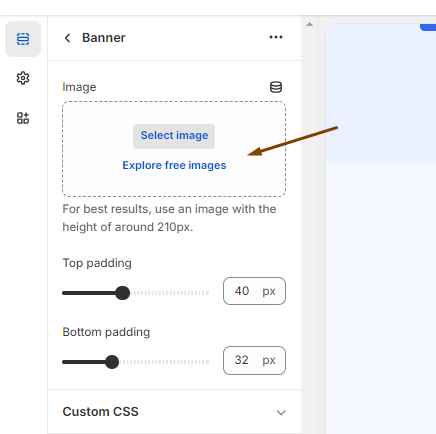 Banner Image Setting