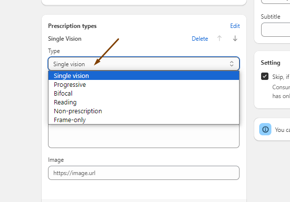 Lens Prescription Types