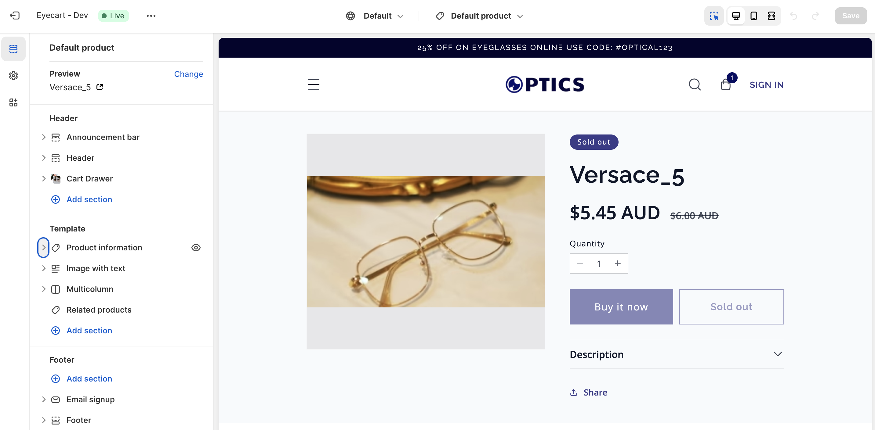 Product Detail Page