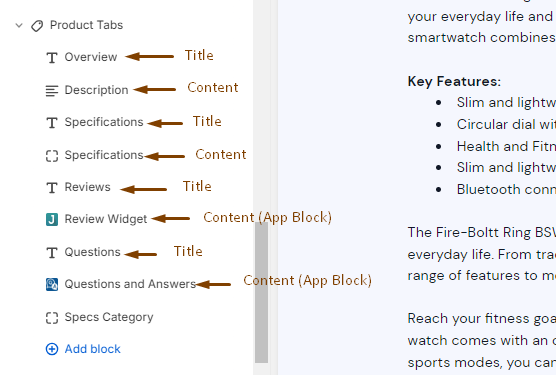 Tabs Order