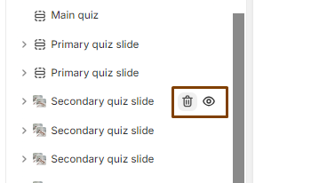 Quiz Remove Hide Section