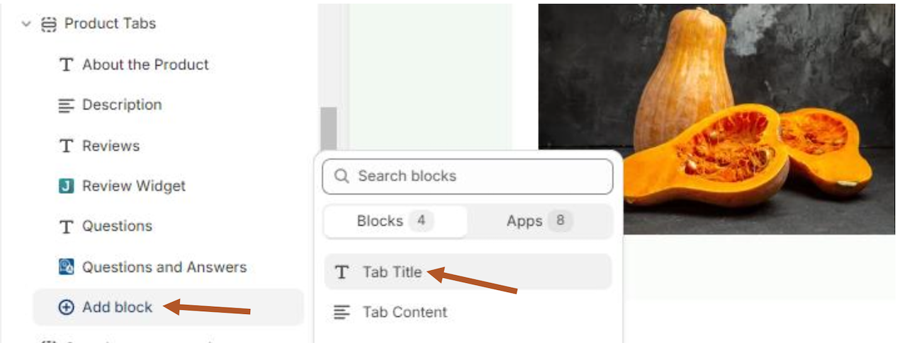 Tab Title Block