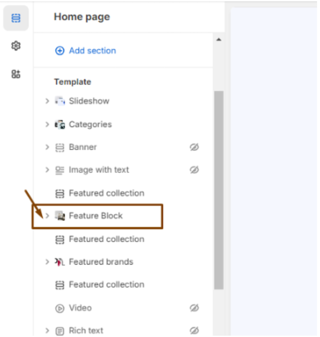 Feature Block Section